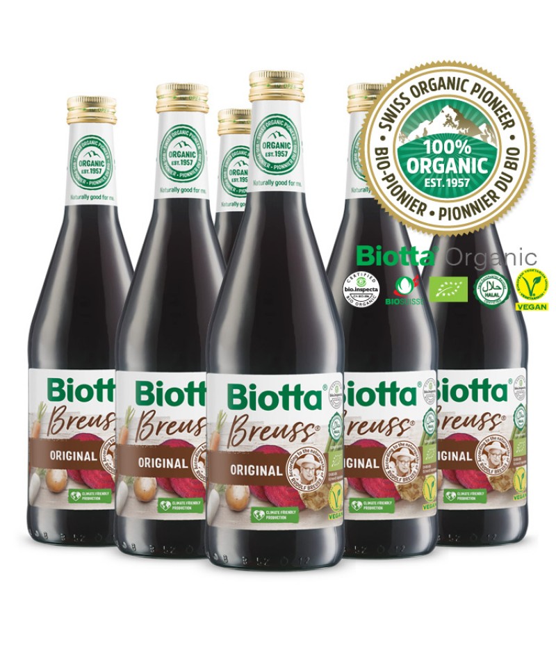 Biotta® 瑞士布魯士有機根莖蔬菜汁 Organic Breuss Vegetable Juice 500ml x 6 瓶原箱優惠